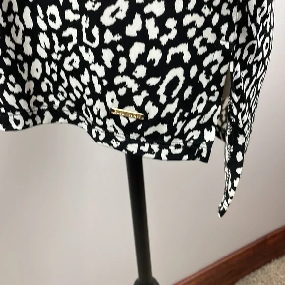 Ellen Tracy Zip Front Dress Blouse SZ S 3/4 Length Sleeves - Picture 8 of 13